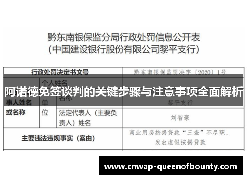 阿诺德免签谈判的关键步骤与注意事项全面解析